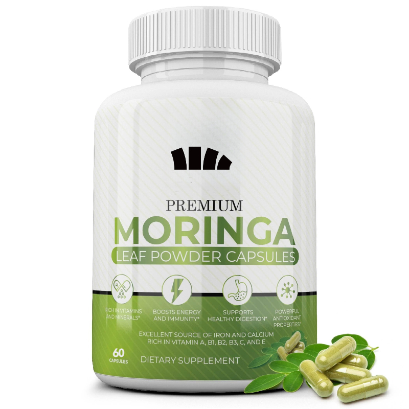 Moringa Leaf Powder - 천연 모링가 캡슐 - 100% 순수