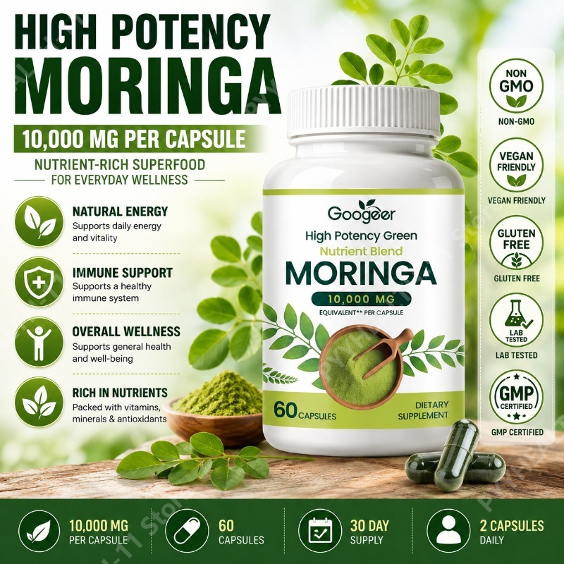 Herbal Wellness Formula - 프리미엄 모링가 보충제, 천연 잎 추출물