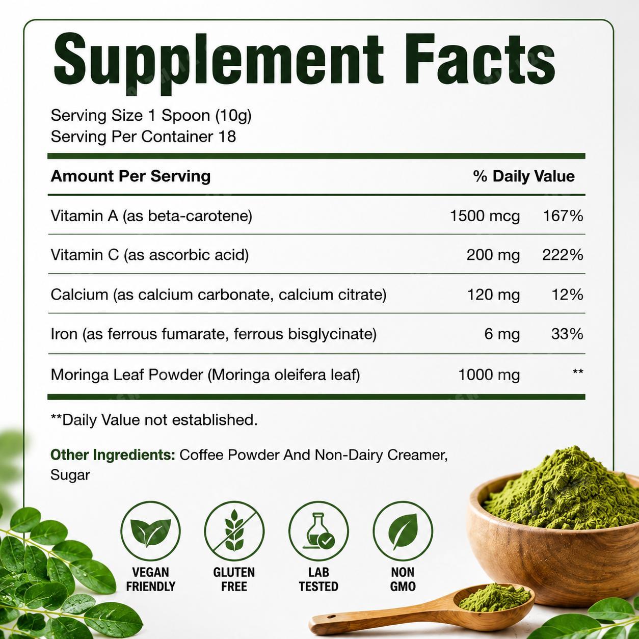 닥트티트 모링가 잎 믹스 파우더 (칼슘 및 철분 함유, - Moringa Leaf Powder 리뷰 및 가격