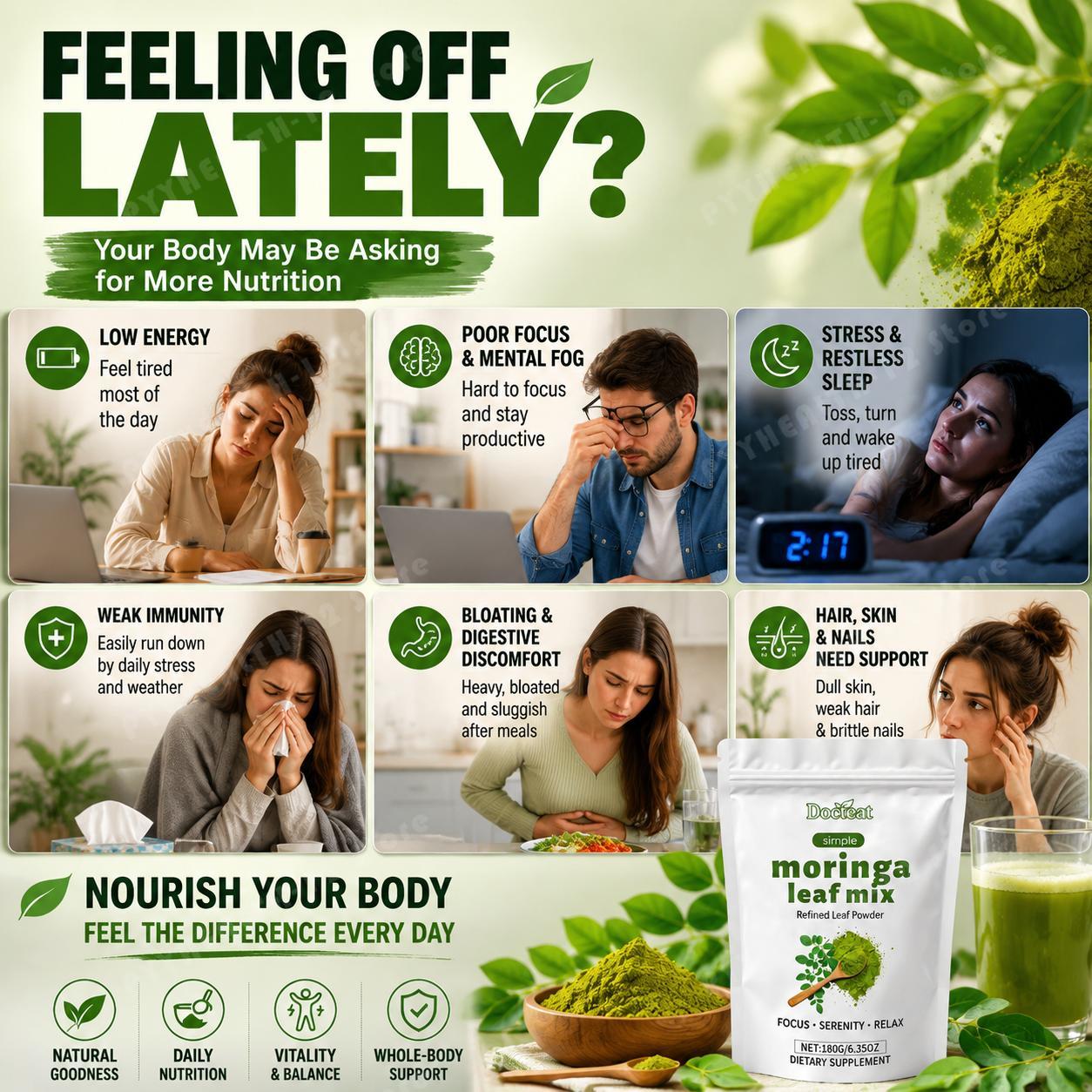닥트티트 모링가 잎 믹스 파우더 (칼슘 및 철분 함유, - Moringa Leaf Powder 리뷰 및 가격