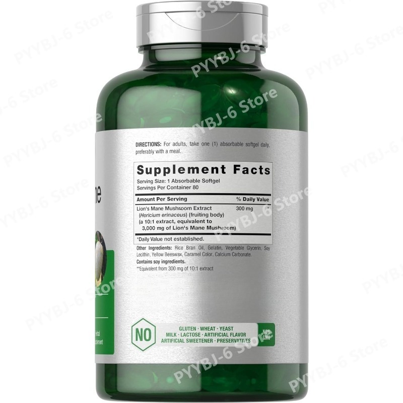 사자갈기버섯 추출물 비GMO & 글루텐 프리 허브 보조 - Herbal Wellness Formula 리뷰 및 가격